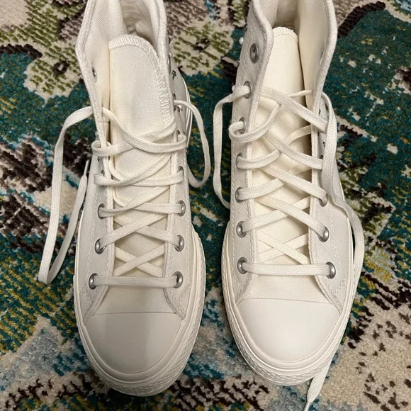 Converse Women's White High-Top Sneakers - Picture 2 of 6